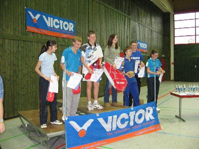 Siegerehrung U15 Mixed:

1. Platz Kaja Bahro/Peter Lang
2. Platz Benaria Plagens/Lorenz Becker
3. Platz Thomas Legleitner/Madeleine Kutschker und Kai Schäfer/Anika Dörr