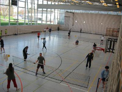 Die Kraichgauhalle. Hier habe ich meine Einzel gespielt. Gewonnen leider nicht ;-)