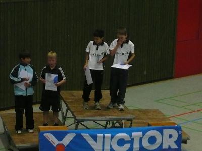 Sieger Jungendoppel U11

1. Jonas Hechler / Moritz Heinen (TV Dieburg)
2. Simon Wenchel / Elias Wassner (TSG Messel / TSV Rot-Weiß Auerbach)
3. Matthew Pra / Philip Keller (TV 1877 Ober-Ramstadt)