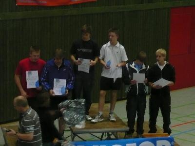 Sieger Jungendoppel U17

1. Kai Schäfer / Sven Karnstedt (TV Dieburg)
2. Denis Dengler / JohannesAull (BC Heppenheim)
3. Florian Funke / Yannick Haag (TV Dieburg)