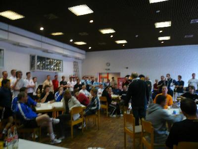 Begrüßung am Sonntagmorgen.