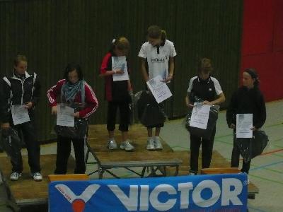 Sieger Mädchendoppel U13

1. Julia Niebergall / Michelle Weber (TV Dieburg / TSG Messel)
2. Stella Maschemer / Eva Dingeldein (TV Dieburg / TSG Messel)
3. Jenna Böttcher / Lisa Günther (TV 1877 Ober-Ramstadt / TSG Messel)