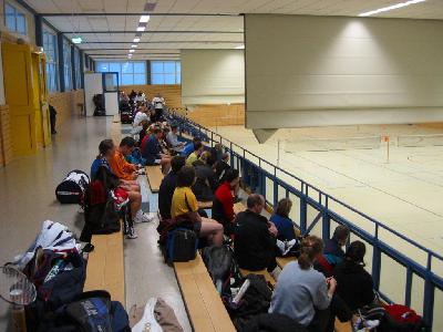 Blick auf die Tribüne