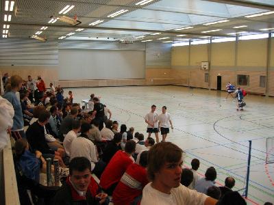 Die Spiele der Klasse B wurden in der Mühltalhalle ausgetragen. Dieses Foto entstand am Samstag kurz vor der Begrüßung der Teilnehmer.
