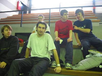 Unsere Spieler im Herreneinzel (v.l.n.r): Sami, Kai (oben), Jens, Alexander und Tobias. Nicht auf dem Bild ist Mirko.