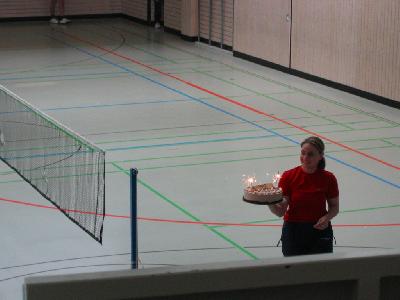 In diesem Jahr fand bereits das 10. Kraichgauturnier statt. Für jedes Turnier wurde eine Torte hereingetragen.
